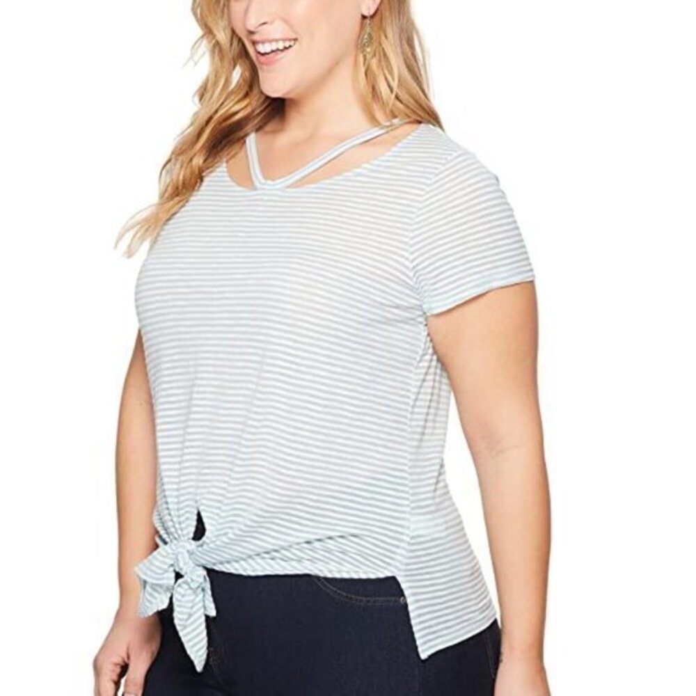 Lucky Brand Shadow Stripe Tee. 1X